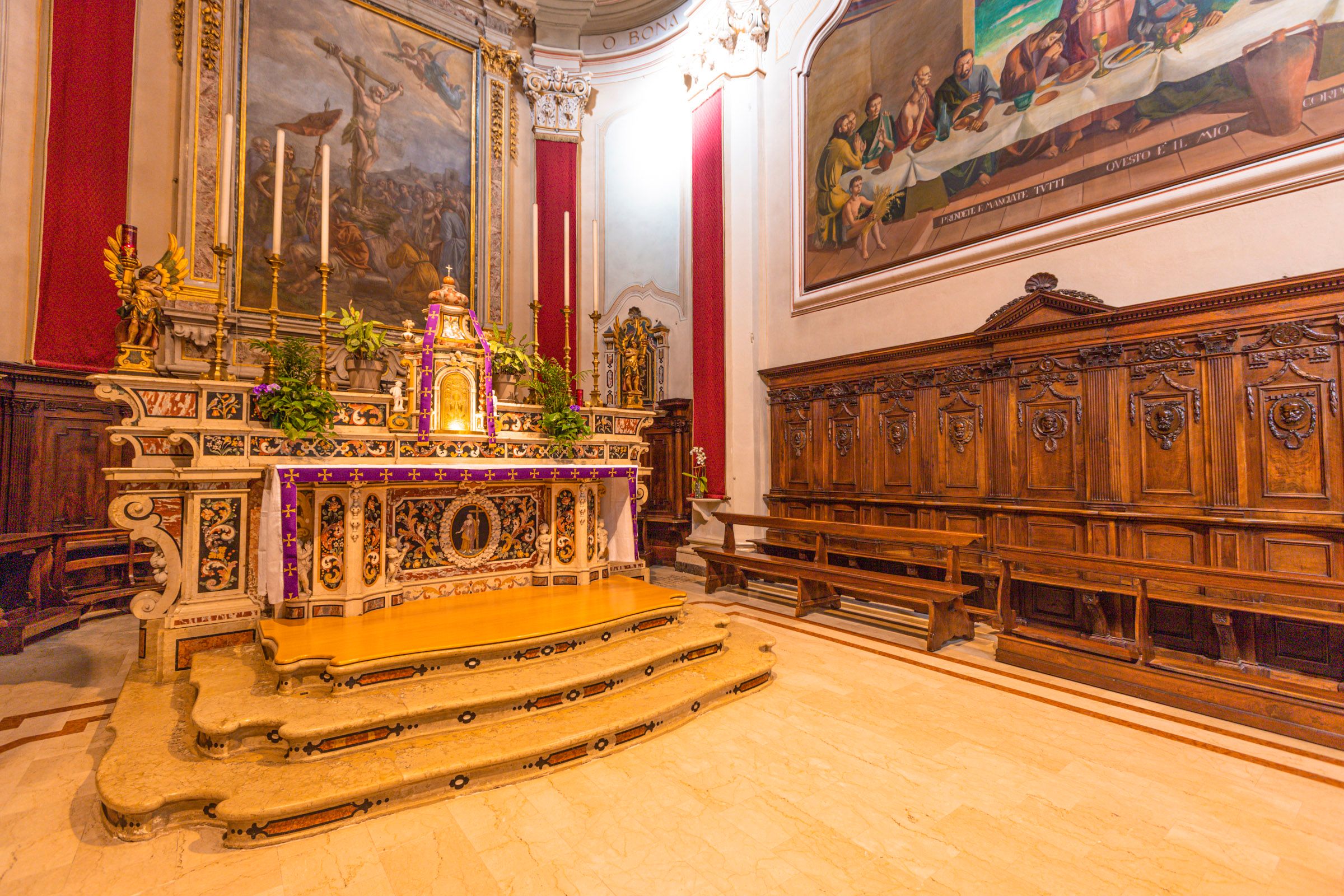 altare maggiore della chiesa di Sant'Andrea di Malegno Altopiano del Sole
