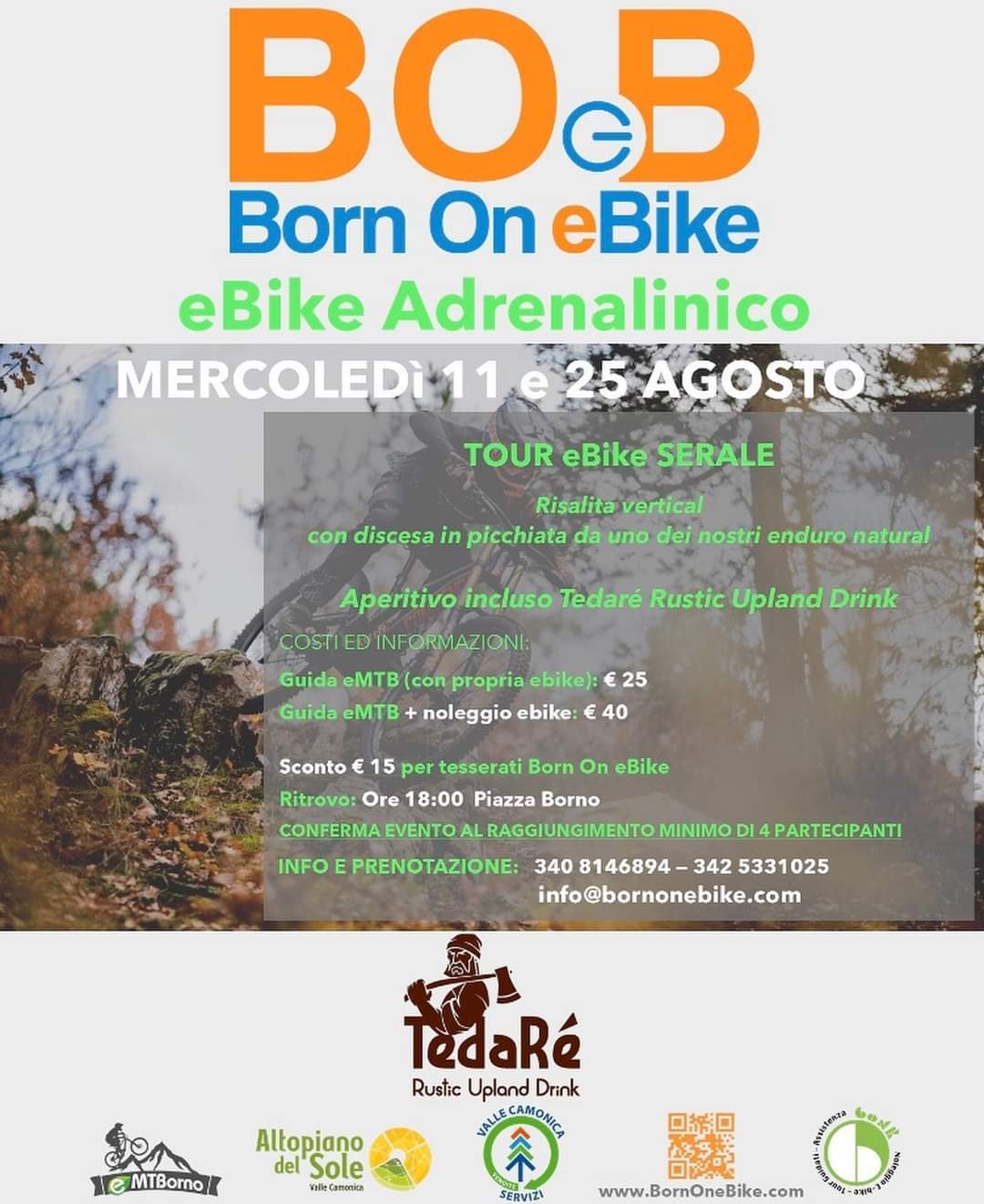 tour adrenalinico Born On eBike Borno Altopiano del Sole agosto 2021