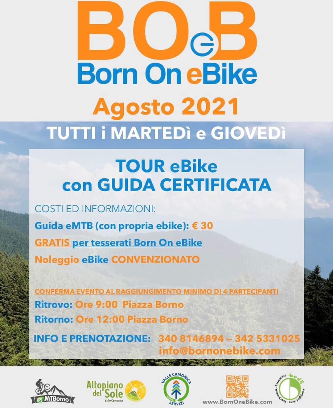 Born On eBike info tour con guida certificata Borno Altopiano del Sole agosto 2021