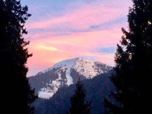 tramonto sul Colle Vareno di Angolo Terme Altopiano del Sole