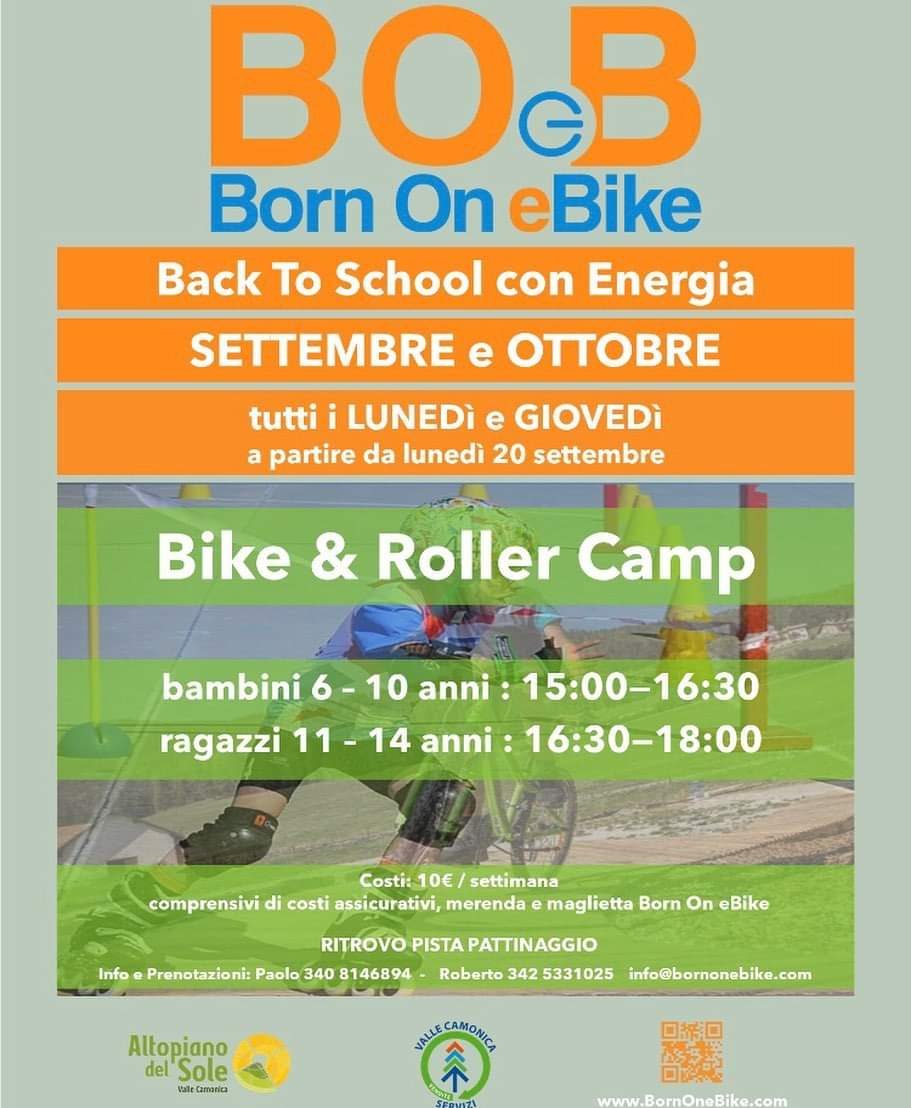 corsi Born On e-Bike per bambini e ragazzi settembre e ottobre 2021